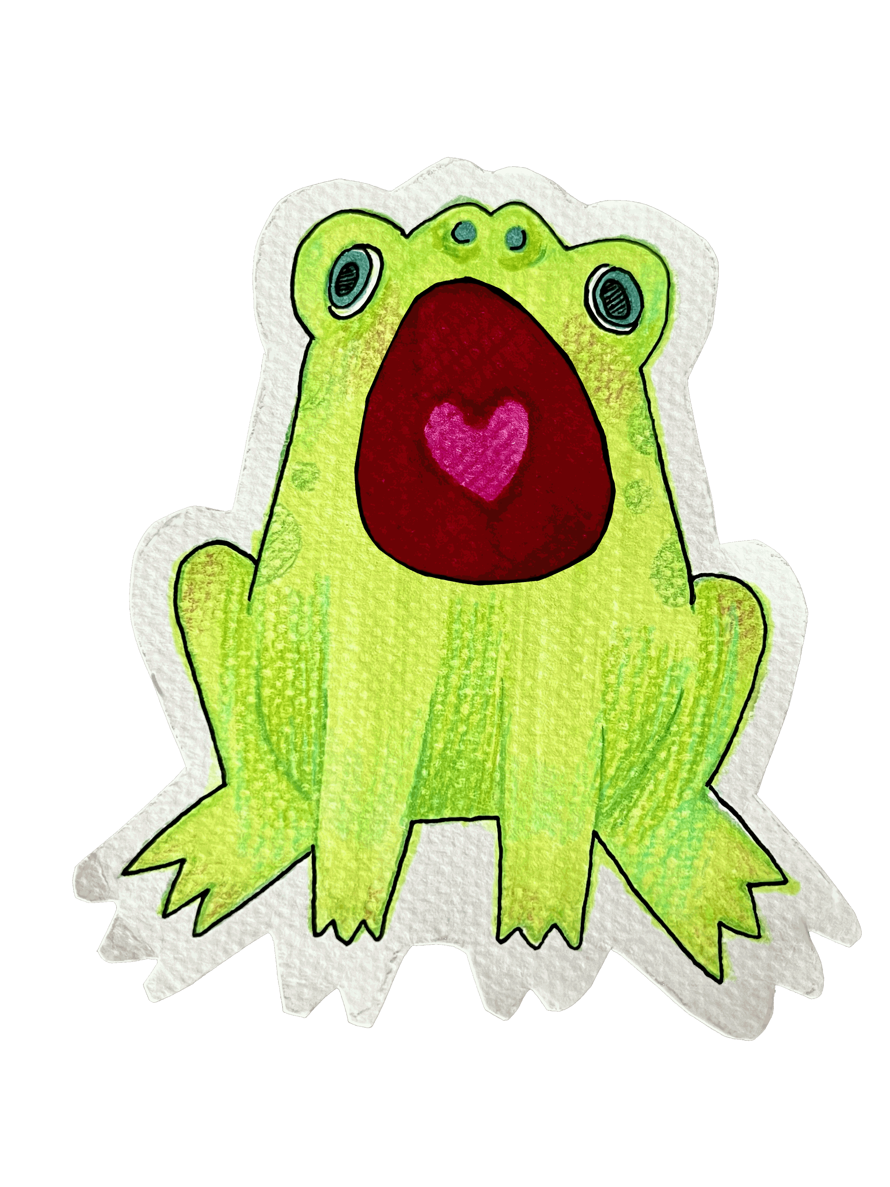 frog opening and closing its mouth