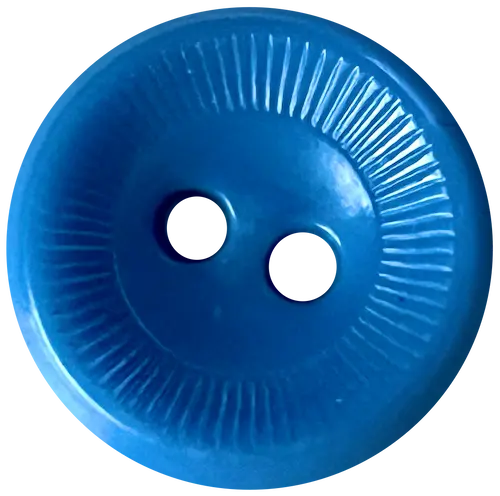 a small blue button
