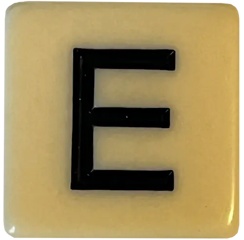 a png of a bannagrams E letter piece