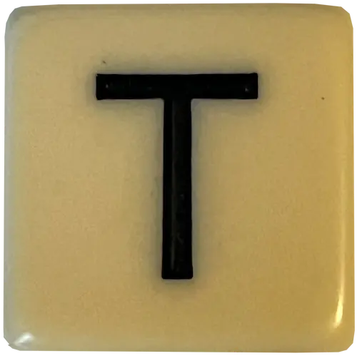 a png of a bannagrams T letter piece