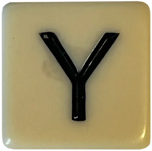 a png of a bannagrams Y letter piece